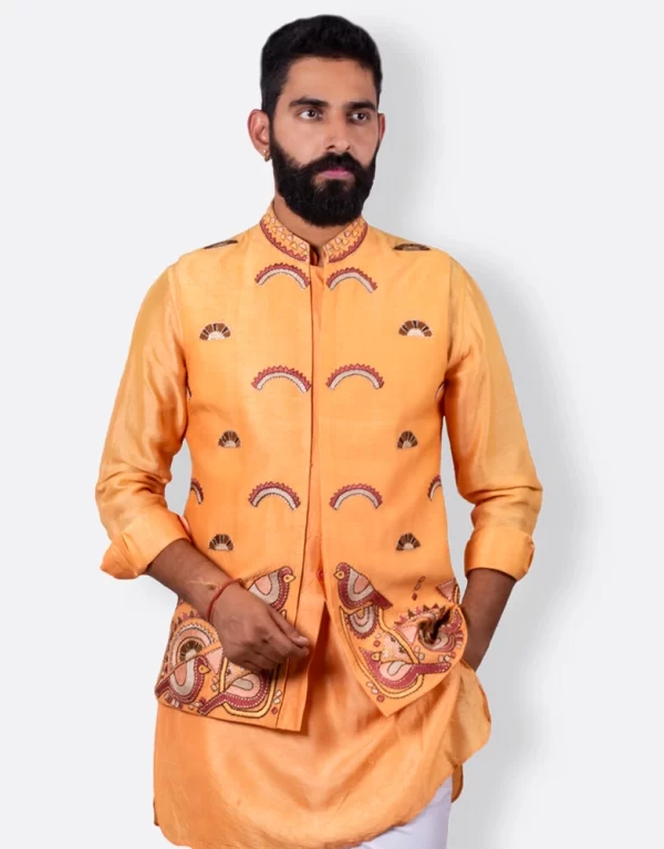 Vibrant Weave Kurta Set