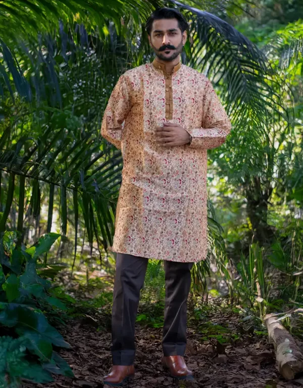 Floral Bloom Silk Kurta